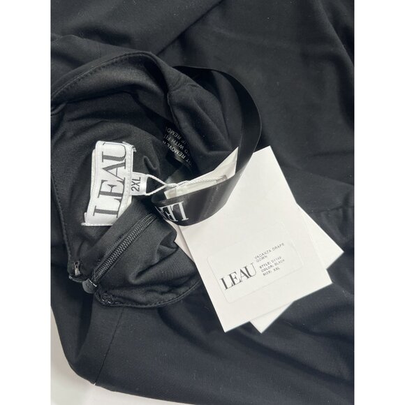 LEAU Vacanza Drape Gown in Black - Picture 5 of 6